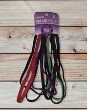 Conair Elastic Head Wraps, 8 Piece Assortment Of Colors