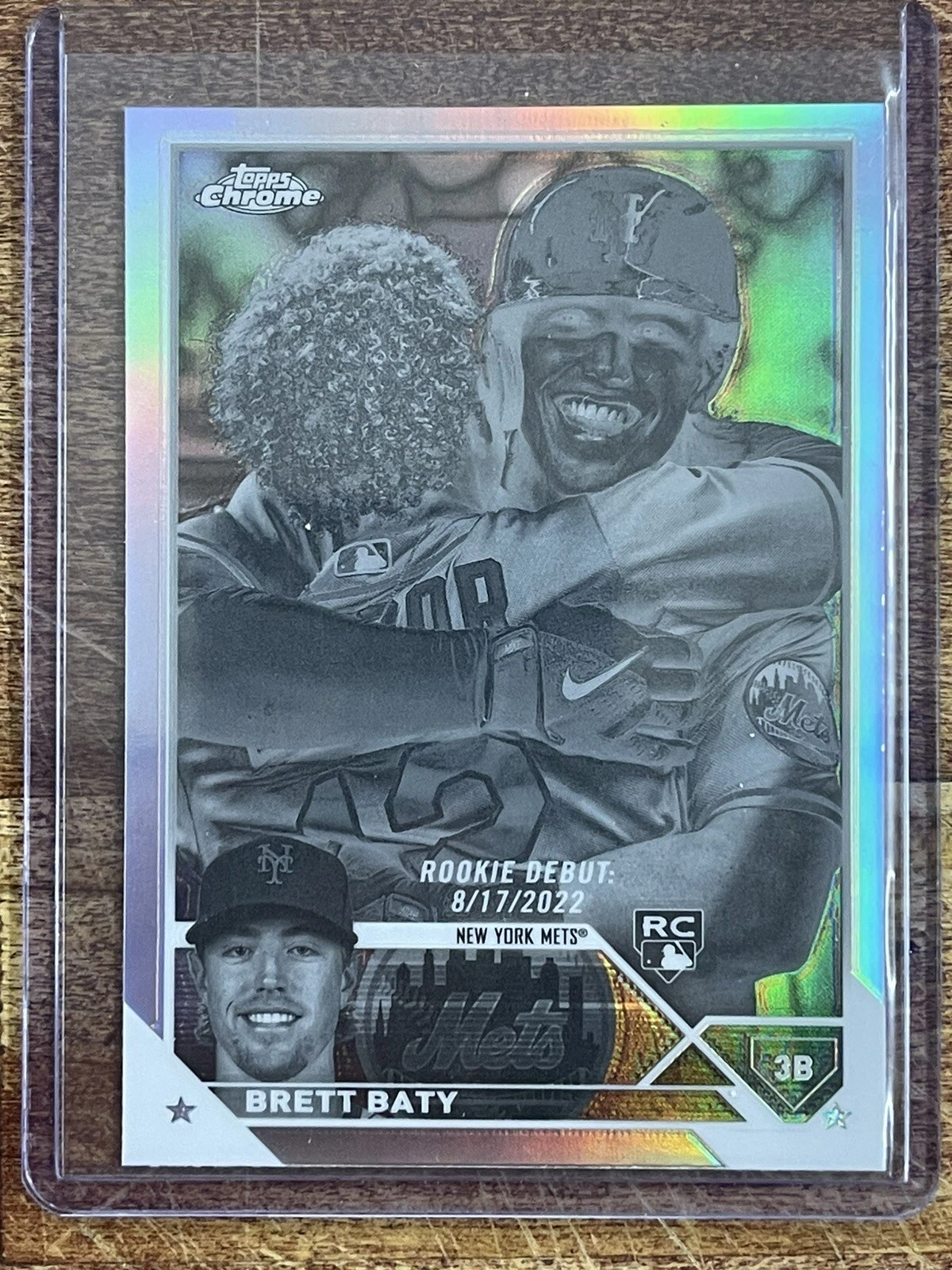 2023 Topps Chrome Update Brett Baty Rookie Debut Negative RC Mets #USC10