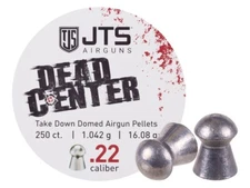 JTS Airguns 250 Count DEAD CENTER Domed 5.5mm .22 Caliber 16.08gr Pellets