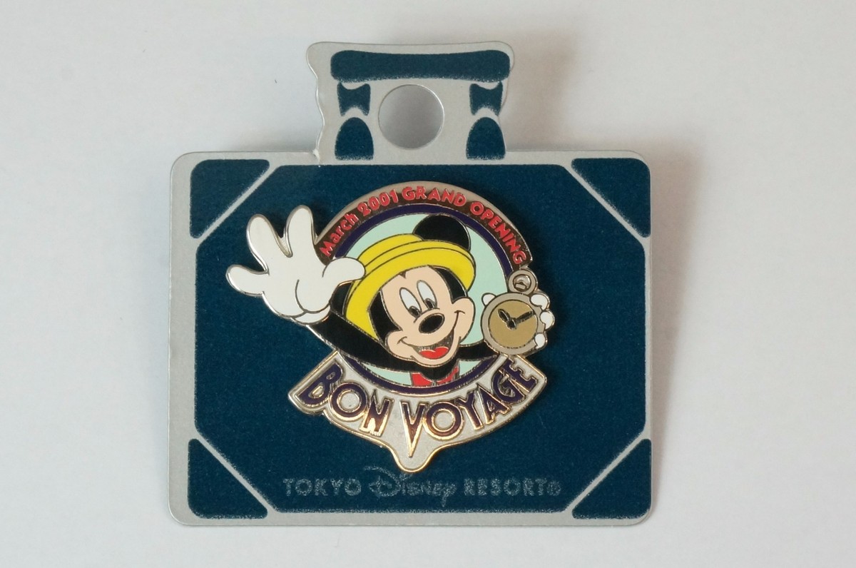 Tokyo Disney Resort Pin Flag Ship Shop Bon Voyage Grand Opening