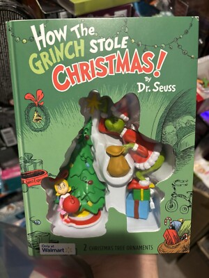 Hallmark How the Grinch Stole Christmas Ornament Set 2 Cindy Lou Who Tree Santa