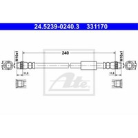 ATE Bremsschlauch Hinten FüR CitroëN Jumpy Kasten 24.5239-0240.3
