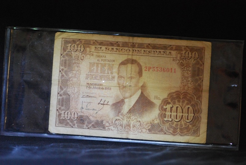 Spanish 1953 100 Pesetas banknote