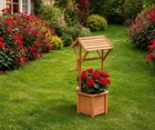 Wishing Well Planter Free Standing Plant Troughs Barrel Outdoor Display Flower
