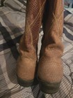 Vintage Brown Leather Lizard Boots 6M — photo 4