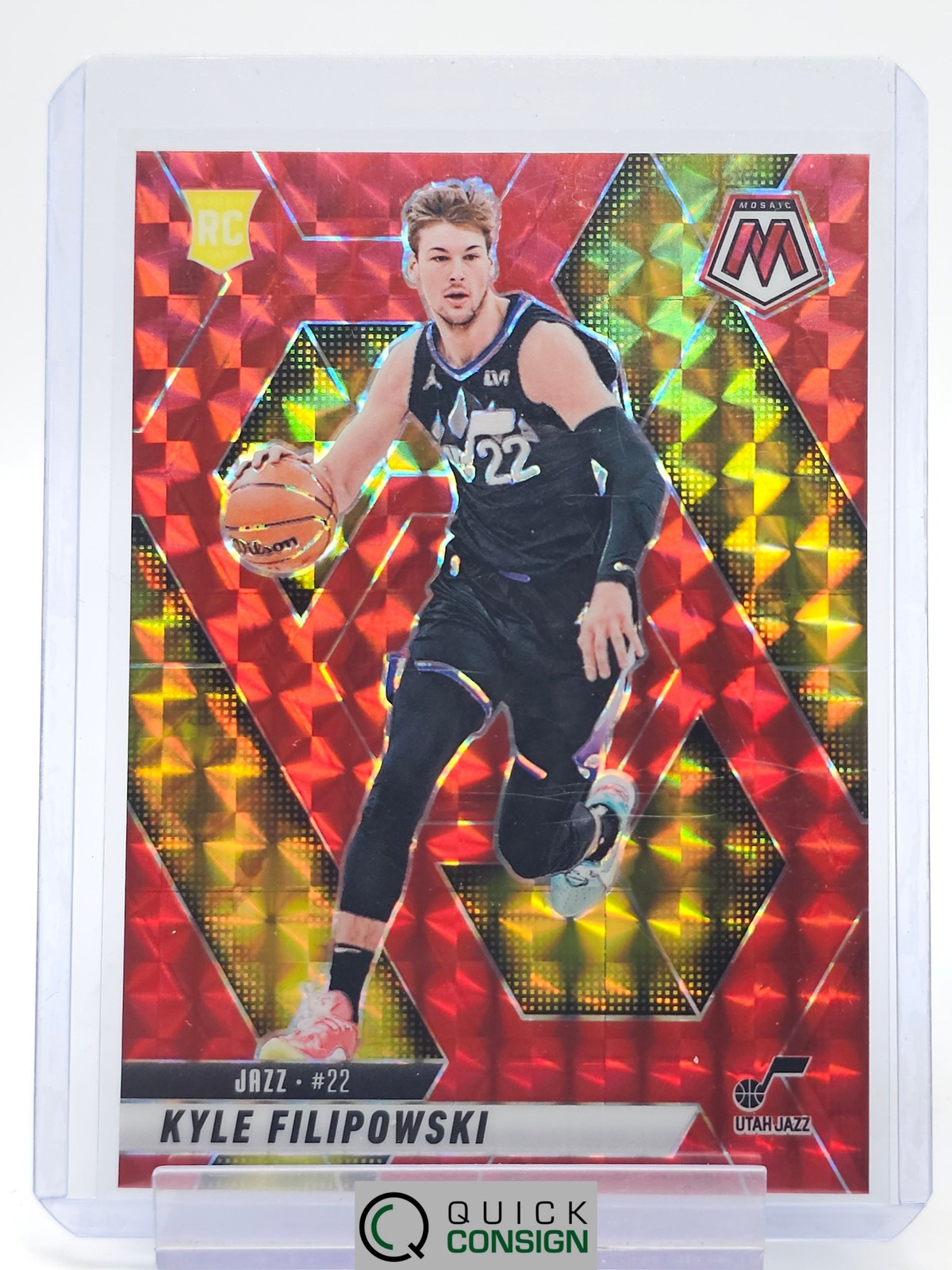 KYLE FILIPOWSKI 2024-25 MOSAIC RED PRIZM ROOKIE RC 231 JAZZ NBA BASKETBALL Q0014