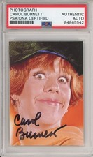 CAROL BURNETT SIGNED PHOTOGRAPH PSA DNA AUTHENTIC AUTOGRAPH VINTAGE SHOW PICTURE