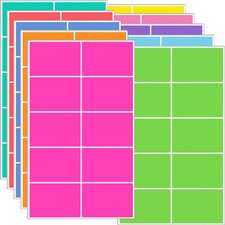 Colored Labels Stickers 3 x 2 Inches 200 Pack Moving Boxes Colors Large Adhesive