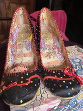 Irregular Choice Scottie Satin Dog Polka Dot Court Stiletto Heels Bow UK 5 EU 38