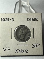 KEY DATE MERCURY DIME 1921 D In very fine Condition  XX602