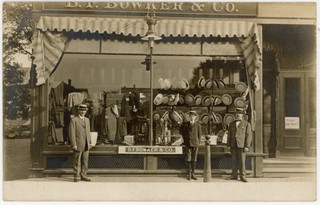Hat Store RPPC c1910 Benjamin F. Bowker & Co. Clothier Whitman Massachusetts