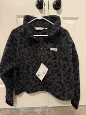 Rhoback Fleece Pullover Leopard Camo Medium Sherpa NEW WITH TAGS