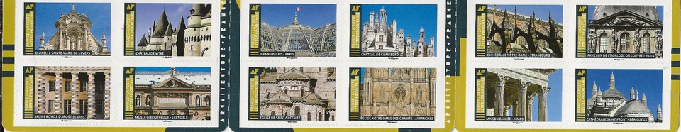 France 2019 Booklet 12 Stamps, Hisory of Style, Architecture in France, MNH - Image 2 of 2