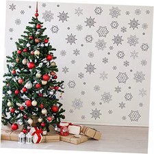 305 Pieces Christmas Wall Decals Snowflake Wall Stickers Xmas White Winter