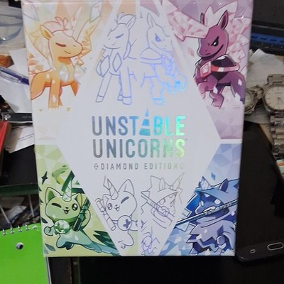 Unstable Games Unstable Unicorns Diamond Edition Card Game, 139 Cards, Dice