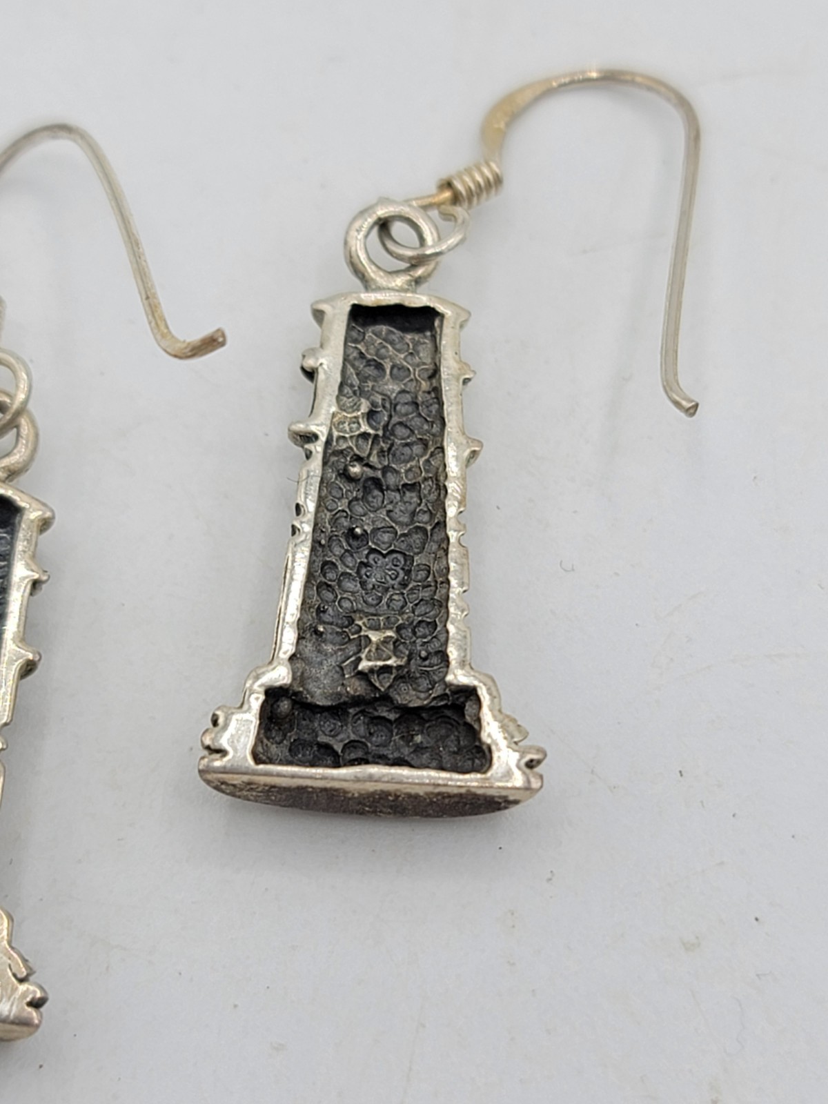 Sterling Silver Lighthouse Dangle Earrings 3D Nau… - image 5