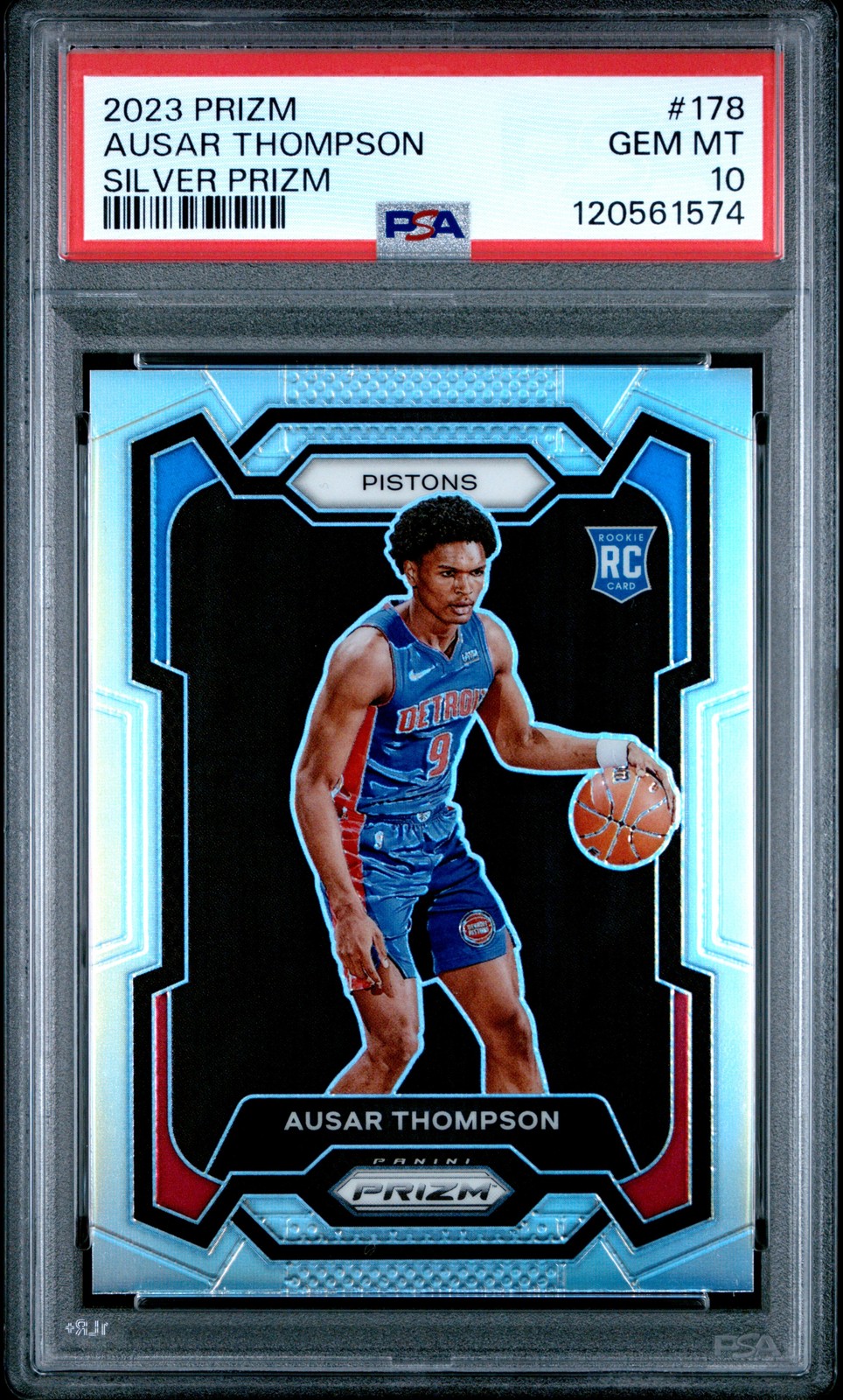 2023 PANINI PRIZM SILVER PRIZM #178 AUSAR THOMPSON PSA 10