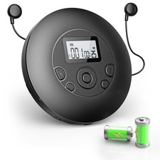 Portable CD Player Rechargeable with Headphones for Home Car Travel