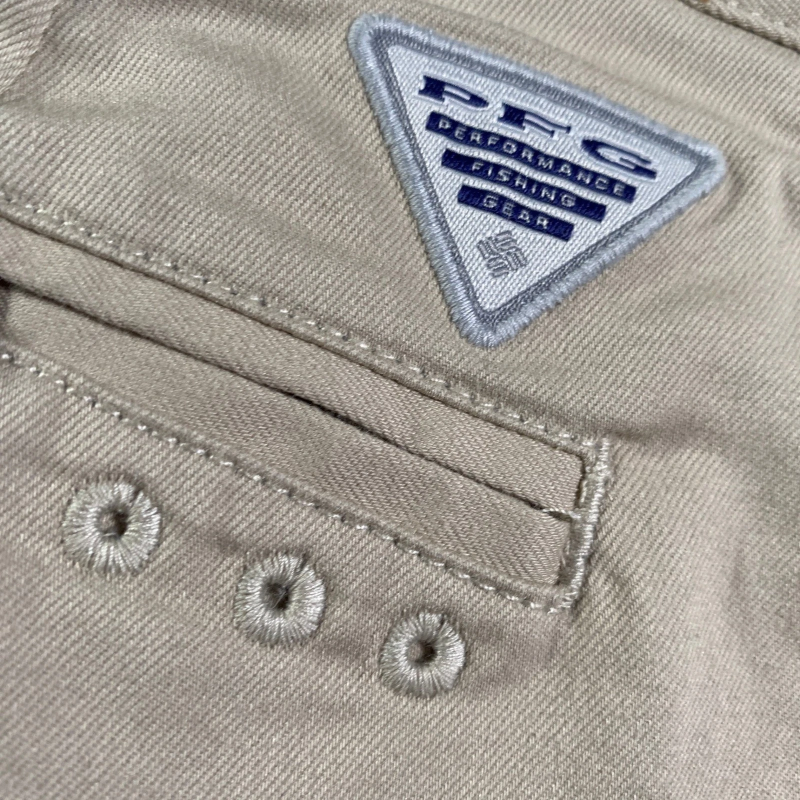 Columbia Performance Fishing Gear Regular Fit Khaki Chino Pants Mens 44W 30L