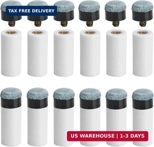Screw On Cue Tip,10 Pack 12mm Pool Sticks Replacement Kit for with White Pool...