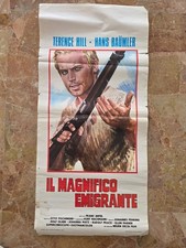 Vintage Locandina Il Magnifico Emigrante con Terence Hill Anno 1974