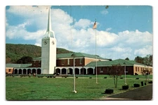 Vintage Quinnipiac College Library Postcard with Clock Tower, 6x4 in