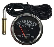 Sun East Chrome 2 Mechanical Water Temp Temperature Single Gauge Kit 130