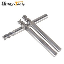 3 Pcs 1/4" Alu-Power 3 Flute 5/8" Length Of Cut Regular Carbide End Mill New