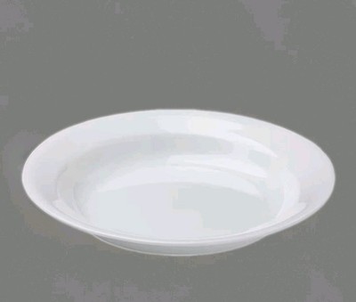 Set/2 Corelle WINTER FROST WHITE 15oz Wide Flat Rimmed SOUP Plate Pasta BOWL NEW