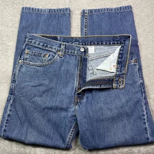 Vtg Levi's 505 Regular Fit Straight Leg Men's 33x30 Blue Light Wash Y2k Street