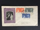 D BRITISH HONDURAS 1937 CORONATION SET ON ILLUSTRATED FDC COVER TO USA
