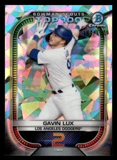 2020 Bowman #BTP-5 Gavin Lux Chrome Bowman Scouts Top 100 Atomic Refractor #/150