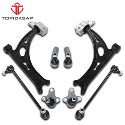 8pc Front Control Arm Ball Joint + Sway Bar for Audi A3 Volkswagen Jetta Golf