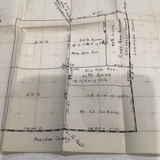 Early 1900 Mississippi Land Survey Map Kate Orr Ed Jackson Properties Noxubee Co