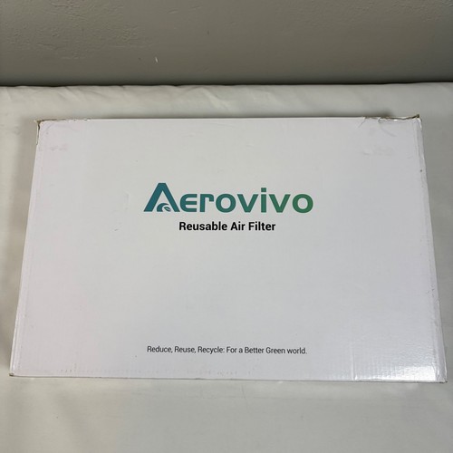 Aerovivo Reusable Air Filter 16x20x1 MERV 8 Frame and 6 Filter Media Refills