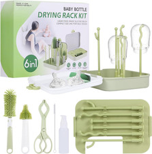 Travel Bottle Cleaner Kit, Baby Travel Essentials with Bottle Drying, Silicone B