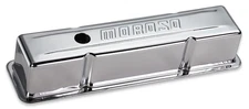 MOROSO Chrome B/E Valve Covers for Small Block Chevy Tall with Baffle Pair