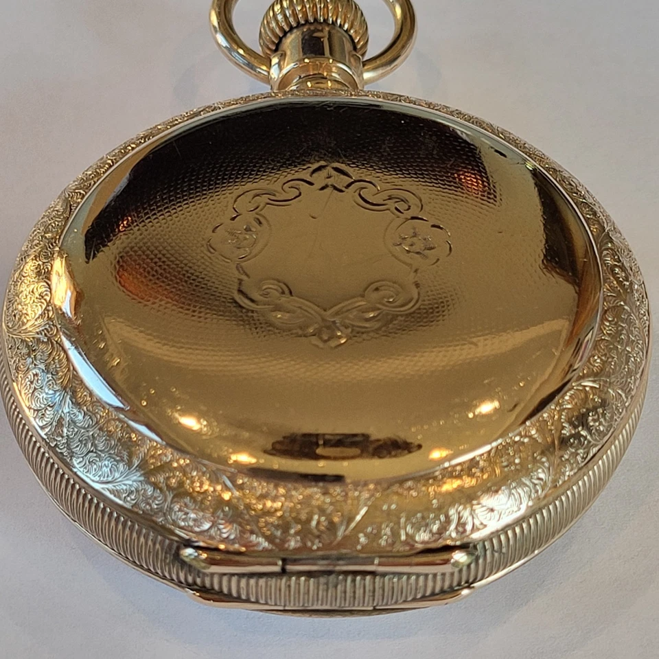 Q42 BEAUTIFUL BIG 18s WALTHAM 21j CRESCENT St MODEL 1892 GOLD FILLED HUNTER! - Image 2 of 4