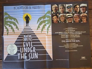 Agatha Christie's Evil Under The Sun 1982 Original Uk Quad Poster 40x30 Folded