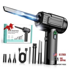 Compressed Air Duster, 130000RPM Rechargeable Electric Air Blower Cordless 3DS