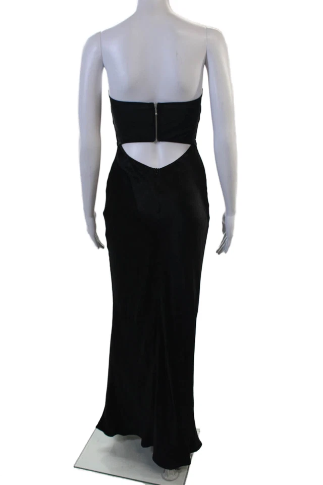 Vestido midi ceñido al cuerpo negro con cremallera viscosa talla 4 de Bec & Bridge para mujer Foto 3 de 4