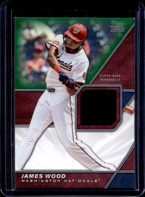 2026 Topps James Wood Major League Material Jersey Green #/99 Nationals