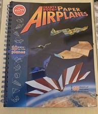 Klutz Book of Paper Airplanes Spiral Bound Complete With Flight Ready Paper EUC
