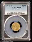 1914-D $2.5 Gold Indian Head Quarter Eagle PCGS AU58