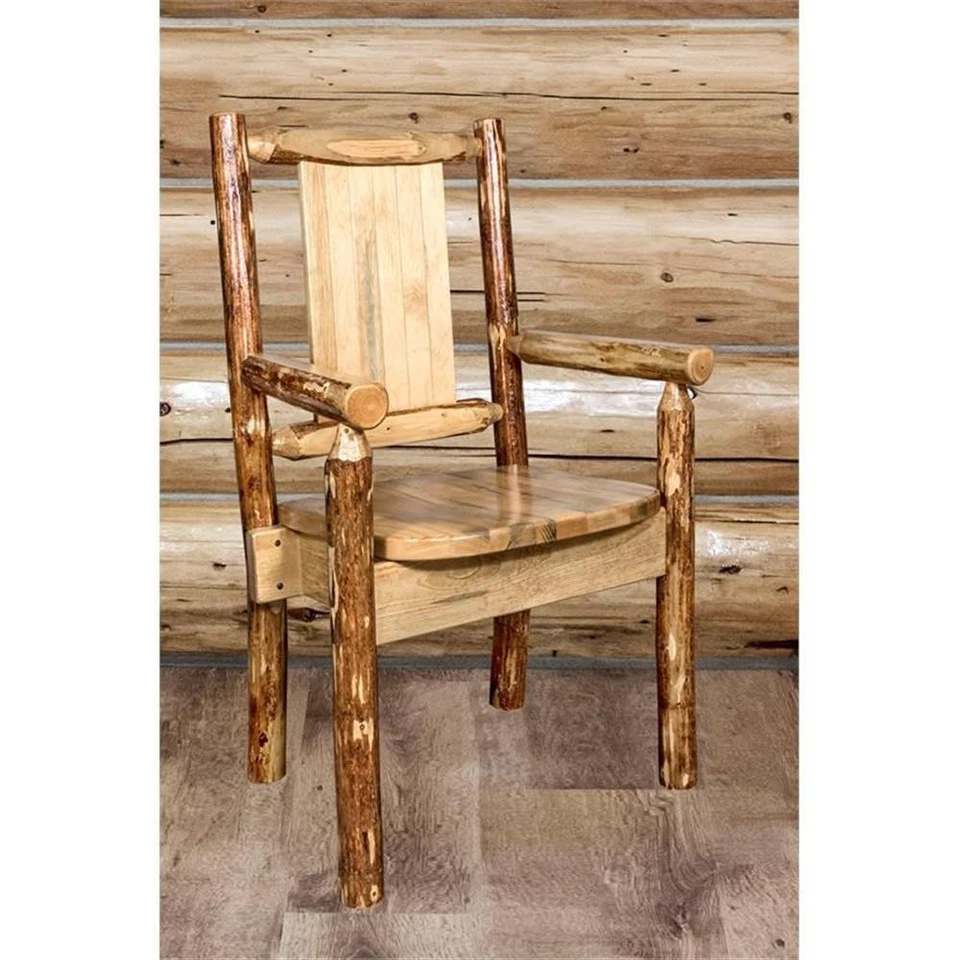 Капитанский стул Montana Woodworks Glacier Country из сосны и дерева коричневый - Изображение 2 из 4