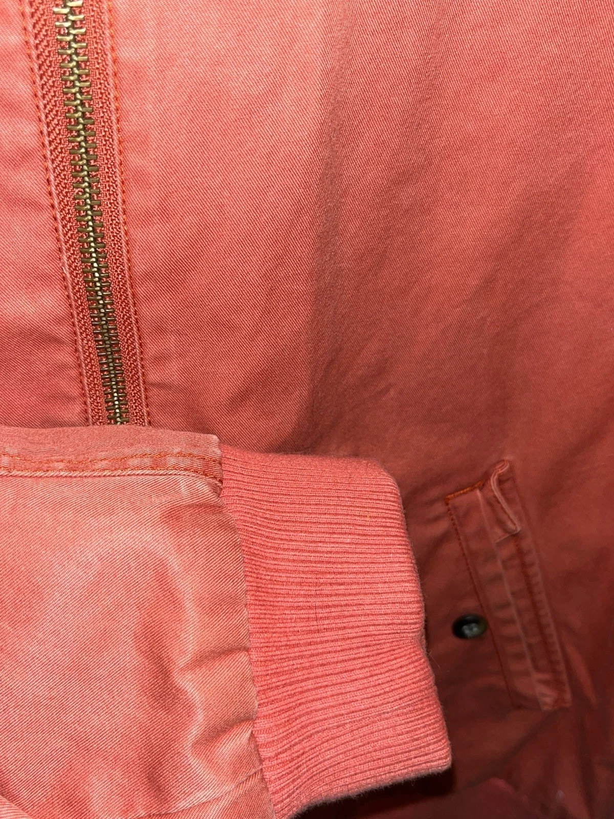 Jack Spade Warren Street New York Mens XL Red Orange Bomber Jacket Zip Front 2Ab image 5