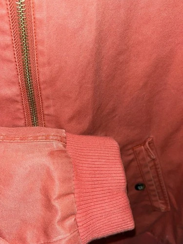Jack Spade Warren Street New York Mens XL Red Orange Bomber Jacket Zip Front 2Ab image 5