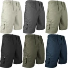 Mens Cargo Shorts Cottonblend  Elasticated Cargo Combat Summer Holiday Pants NEW