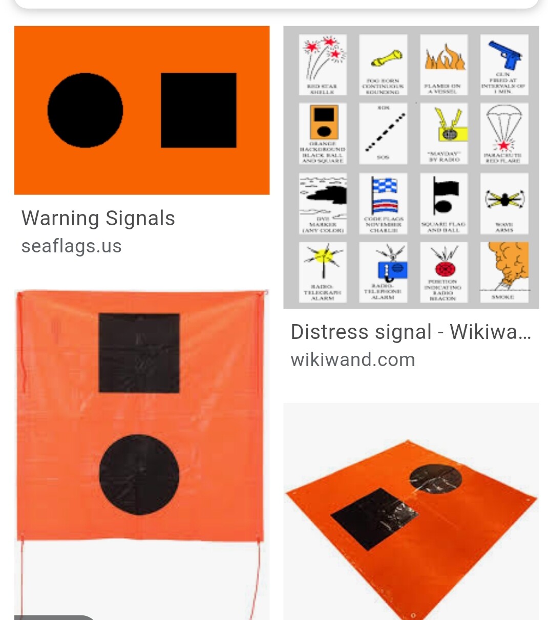 Lot ( 10pcs) Distress Signal Flag for Boats Safety Anchor .500mm, 225mm
