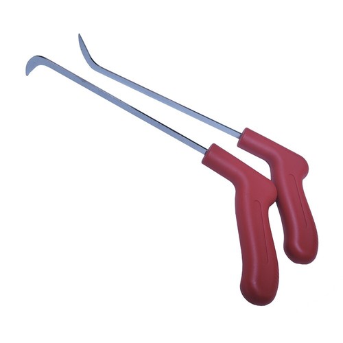 Gancho plano de acero inoxidable para reparación de abolladuras de automóvil 2 piezas varillas de empuje cuerpo herramientas de eliminación de abolladuras - Imagen 6 de 6